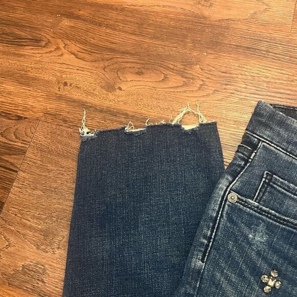 BLANKNYC Cropped Girlfriend Gemmed Jeans - Picture 5 of 13